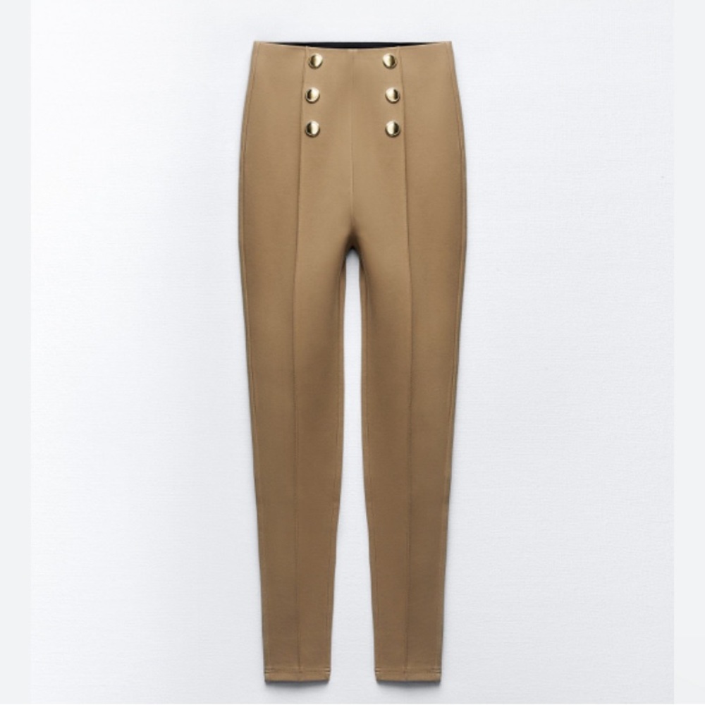 Zara tight fit leggings with side buttons